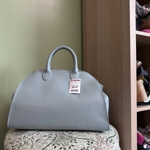 Leather Blue Handbag